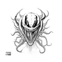 Venom agressive tattoo design idea