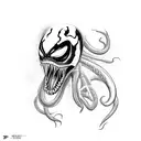 Venom agressive tattoo design idea