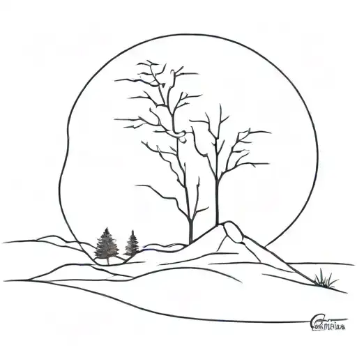 solitude and streght tattoo design idea