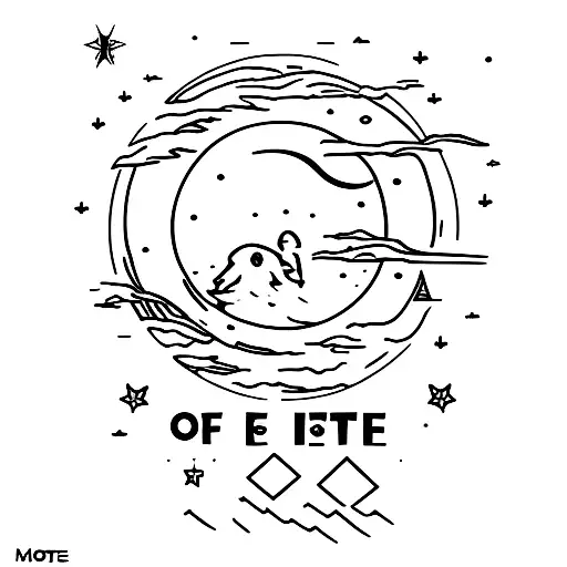 moon and the sentence : mors tua via mea tattoo design idea