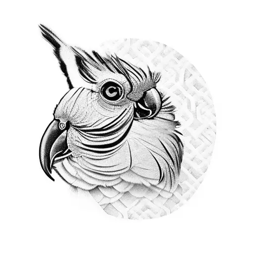 aboriginal cockatoo feather kangaroo paw print tattoo design idea