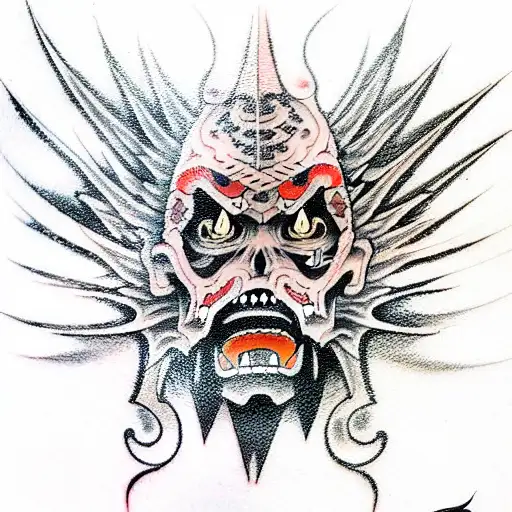 undead warrior tattoo design idea
