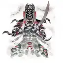 undead warrior tattoo design idea