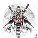 undead warrior tattoo design idea