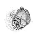 hermit crab with a hut in the shell tattoo design idea