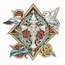holy trinity  tattoo design idea