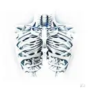 skeleton's hugging with hearts in their chest facing toward each other tattoo design idea