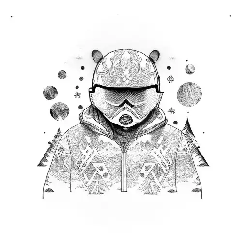 snowboard tattoo design idea