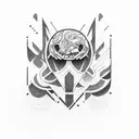 snowboard tattoo design idea