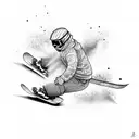 snowboarding tattoo design idea