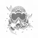 snowboarding tattoo design idea