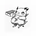 pikachu with majin boo  tattoo design idea