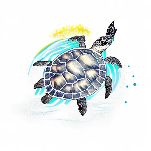 sea turtle tattoo design idea