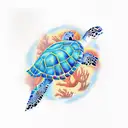 sea turtle tattoo design idea