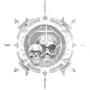 Brazil flag with Christian aspect tattoo design idea