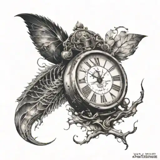 time travel tattoo tattoo design idea