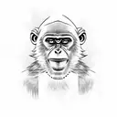 Monkey tattoo design idea