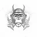 Monkey tattoo design idea