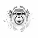 Monkey tattoo design idea
