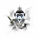 Monkey king tattoo design idea