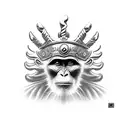Monkey king tattoo design idea