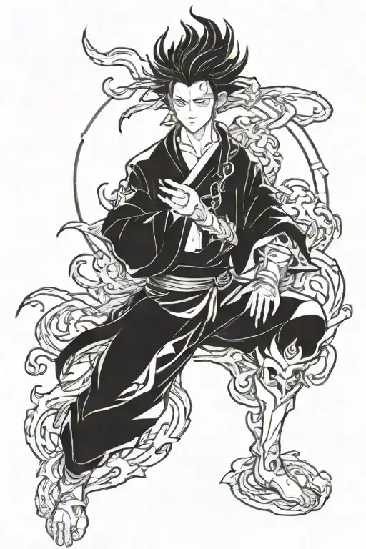 Solo Leveling Cha Hae-in Provacative tattoo design idea