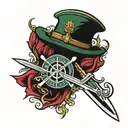 Royal Marines commando dagger and wording tattoo design idea