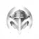 Gladiator Helmet tattoo design idea