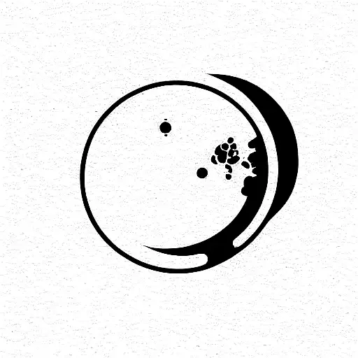 Planet with ring and starcraft tattoo design idea