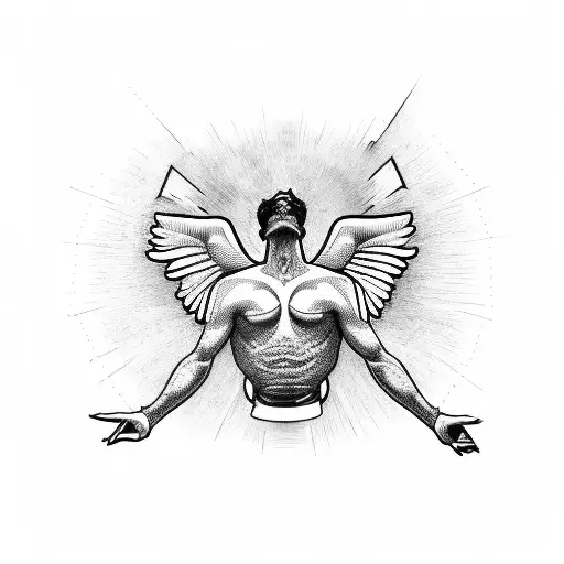 Icarus falling out of the sky tattoo design idea