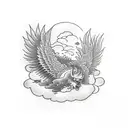 Icarus falling out of the sky tattoo design idea