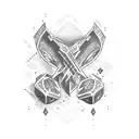 black ship front tattoo design idea