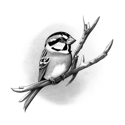 Sparrow tattoo design idea