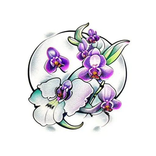 Amazon.com : Supperb® Temporary Tattoos - Violet Orchids : Beauty &  Personal Care