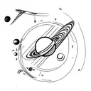 Solar system tattoo design idea