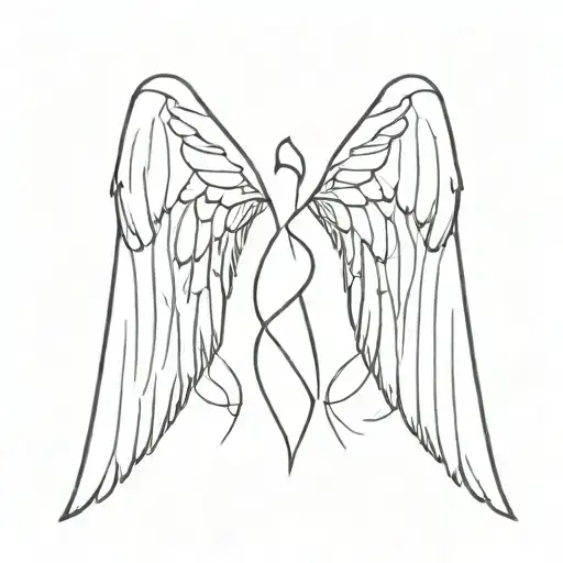 angel wings devil wing tattoo design idea