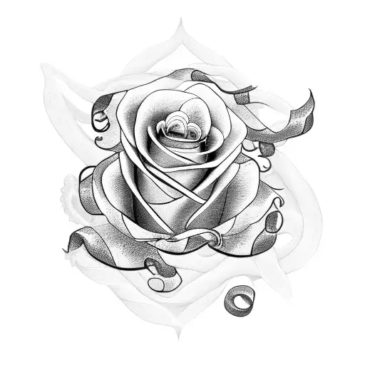 Snake with roses  tattoo design idea