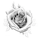 Rose made by hundred dollars  tattoo design idea