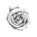 Rose made by hundred dollars  tattoo design idea