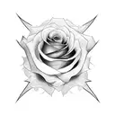 Rose made by hundred dollars  tattoo design idea