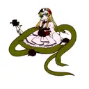 Snake with roses  tattoo design idea