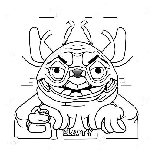 Grumpy Stitch tattoo design idea