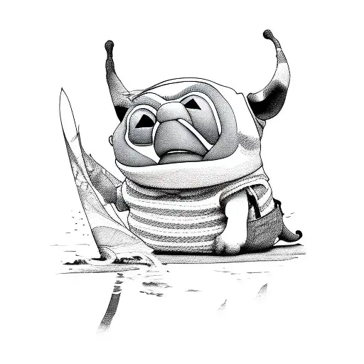 Grumpy Stitch tattoo design idea