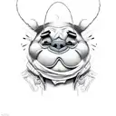 Grumpy Stitch tattoo design idea