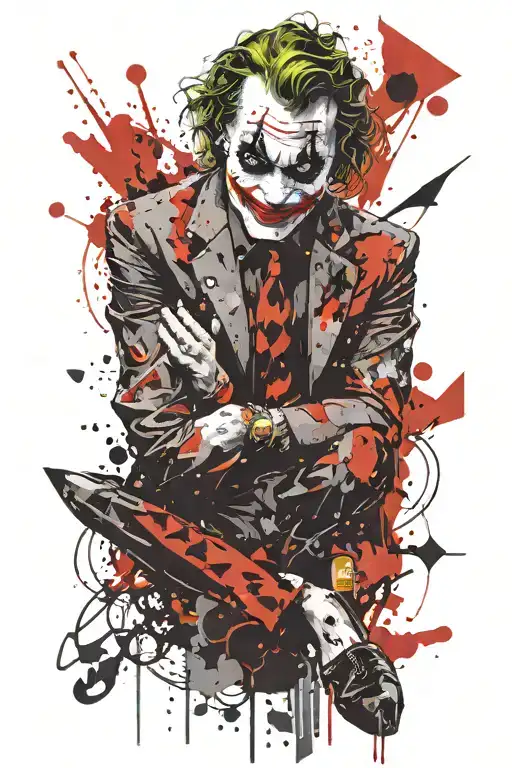 Joker engaged tattoo design idea