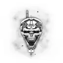 Ragnar infused terminator tattoo design idea