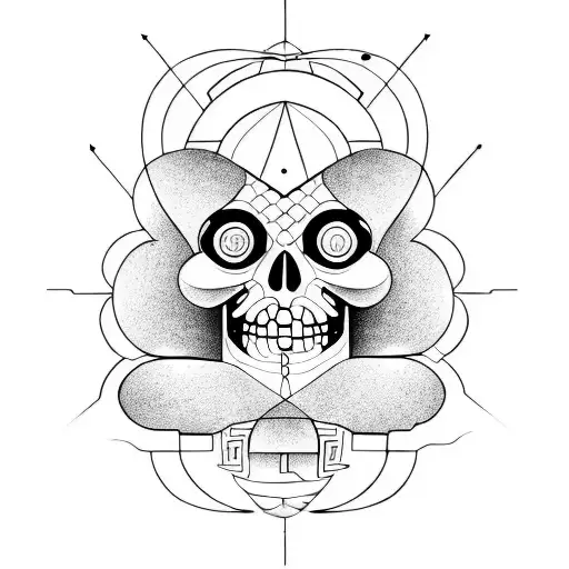 god's invisible face tattoo design idea