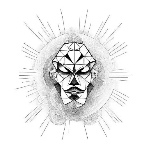 god's invisible face tattoo design idea