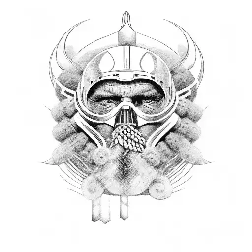 viking style with the quote the past cannot be changed. The future is yet in your power tattoo design idea