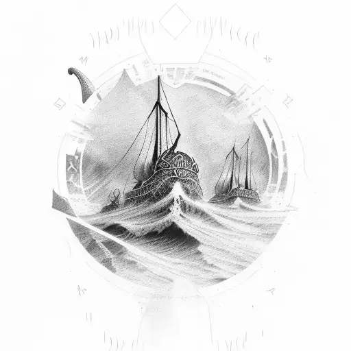 viking style with the quote the past cannot be changed. The future tattoo design idea